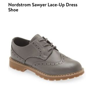 NORDSTROM Boy's Sawyer Lace Up Gray Dress Shoe 3M
